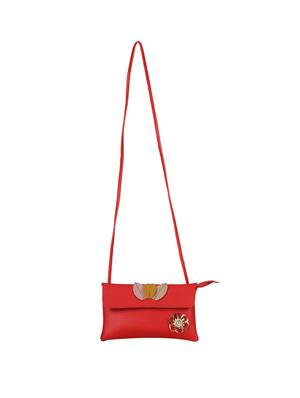 red leatherette (pu) regular sling bag - 15611744 - Standard Image - 5