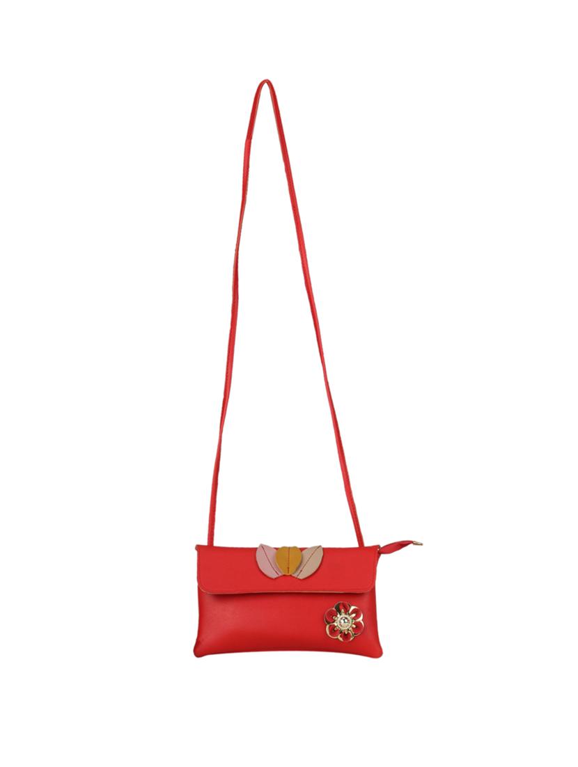 red leatherette (pu) regular sling bag - 15611744 - Zoom Image - 5