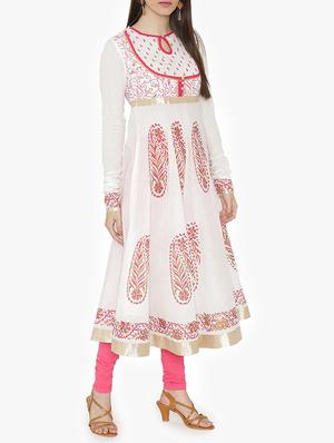A-line block print kurta - 15611865 - Standard Image - 2