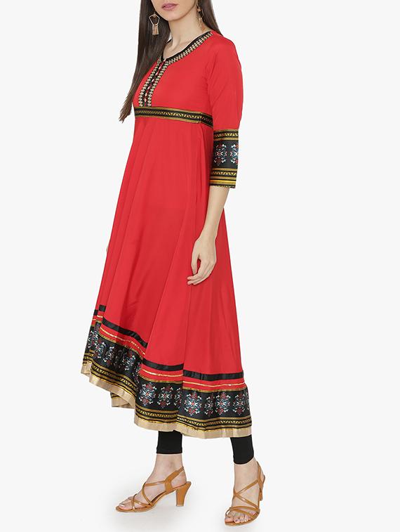 High low printed kurta - 15611870 - Zoom Image - 2