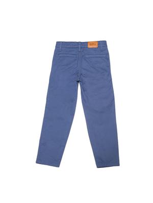 blue cotton blend chinos - 15611880 - Standard Image - 2