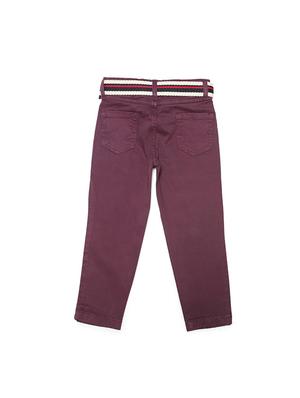 purple cotton blend chinos - 15611882 - Standard Image - 2