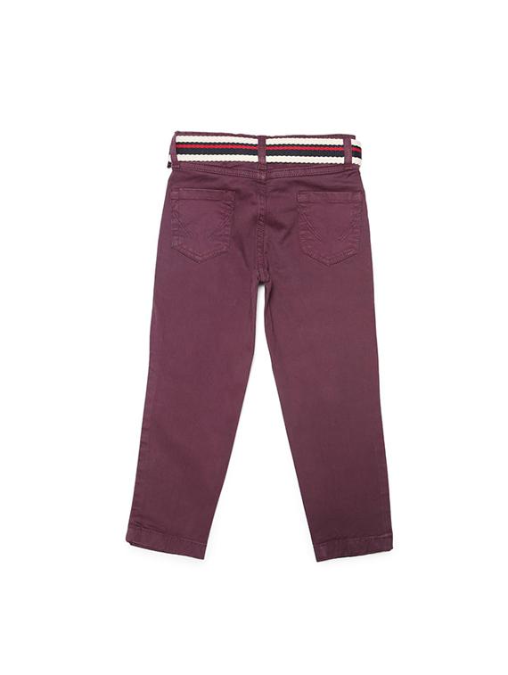 purple cotton blend chinos - 15611882 - Zoom Image - 2