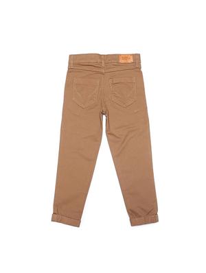 brown cotton blend chinos - 15611883 - Standard Image - 2
