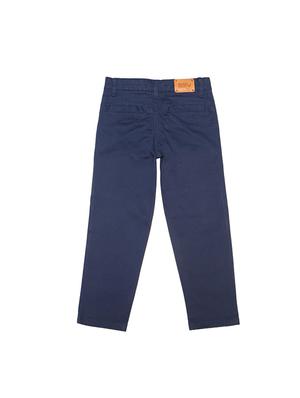 blue cotton blend chinos - 15611887 - Standard Image - 2