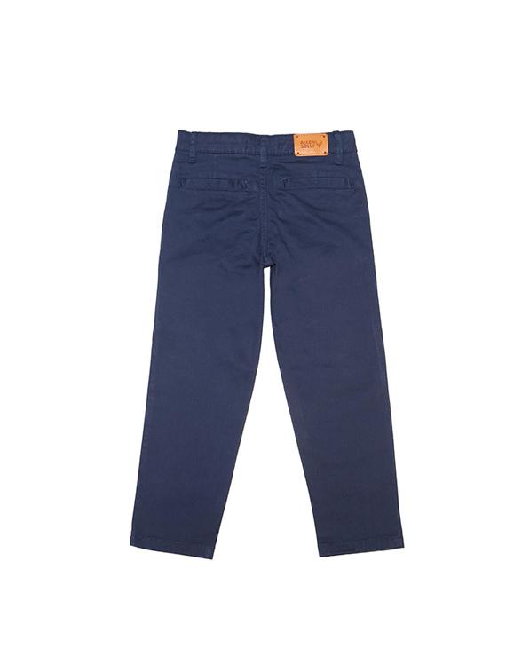 blue cotton blend chinos - 15611887 - Zoom Image - 2
