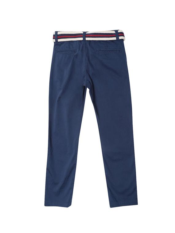 blue cotton blend chinos - 15611888 - Zoom Image - 2