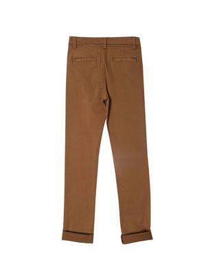brown cotton blend chinos - 15611889 - Standard Image - 2