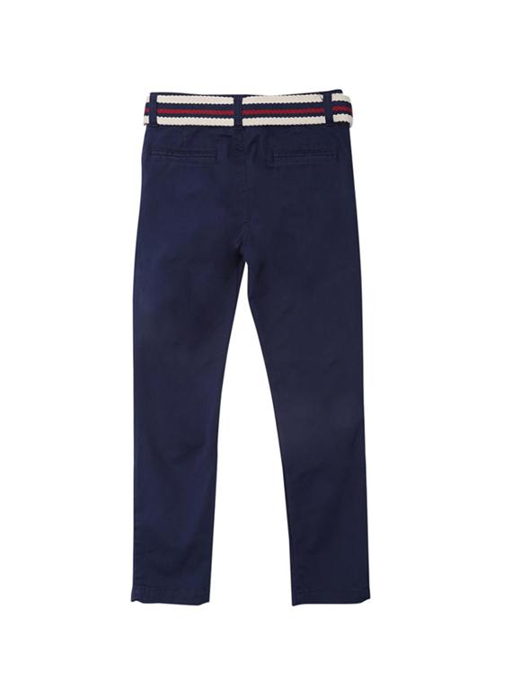 navy blue cotton blend chinos - 15611890 - Zoom Image - 2