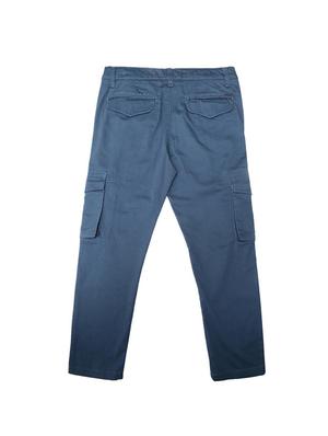 blue cotton blend cargo - 15611891 - Standard Image - 2