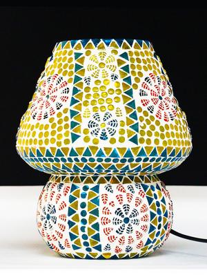 Multicolour Mosaic Glass Table Lamp With Shades For Living Room - 15612038 - Standard Image - 2