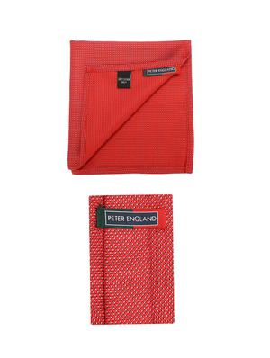 red microfiber tie with pocketsquare - 15612092 - Standard Image - 2