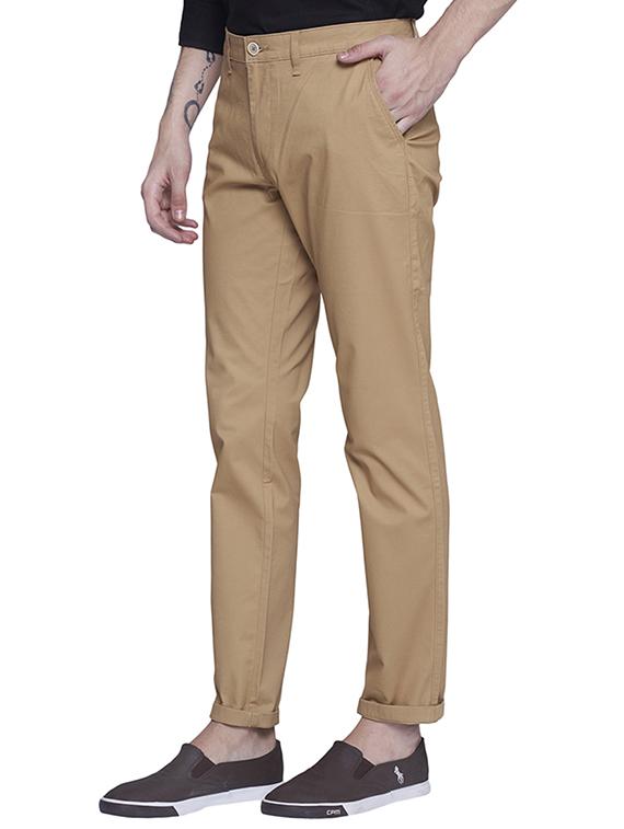 brown cotton chinos casual trouser - 15612306 - Zoom Image - 2