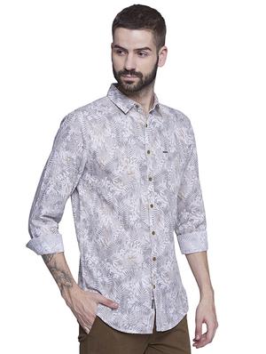 grey cotton casual shirt - 15612313 - Standard Image - 2
