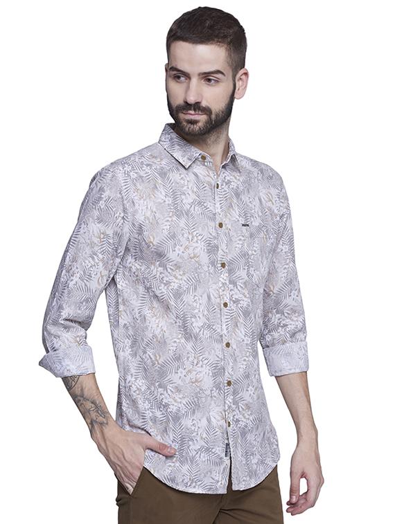 grey cotton casual shirt - 15612313 - Zoom Image - 2