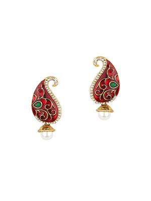 Red Gold Tone Necklace & Earrings Set - 15612536 - Standard Image - 2