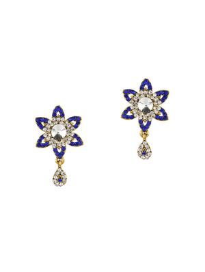 blue Gold Tone Necklace & Earrings Set - 15612545 - Standard Image - 2