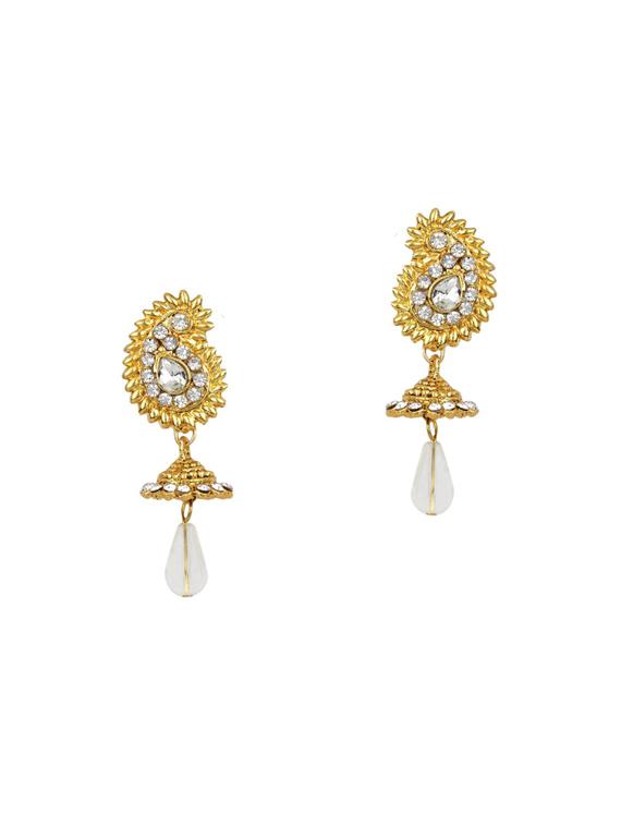 white Gold Tone Necklace & Earrings Set - 15612547 - Zoom Image - 2