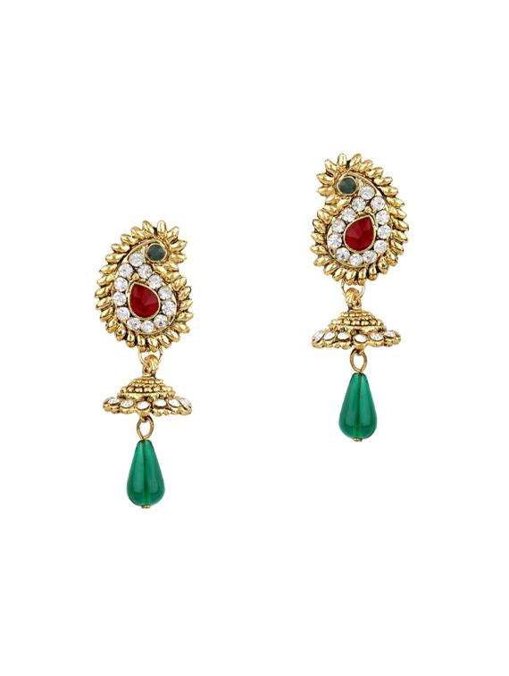brown Gold Tone Necklace & Earrings Set - 15612549 - Zoom Image - 2
