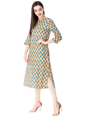 Printed straight kurta - 15612642 - Standard Image - 2