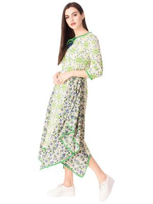 Printed asymmetric dress - 15612644 - Standard Image - 2