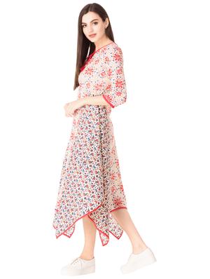 Printed asymmetric dress - 15612645 - Standard Image - 2