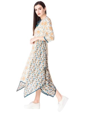 Printed asymmetric dress - 15612646 - Standard Image - 2