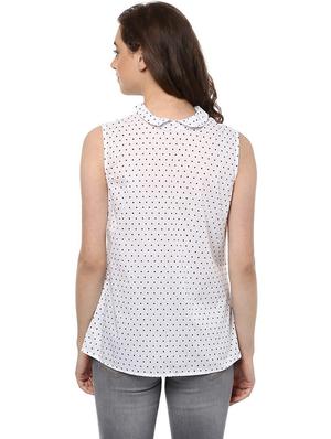 sleeveless peter pan collar shirt - 15612767 - Standard Image - 2