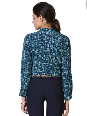 concealed placket heart print shirt - 15612776 - Standard Image - 2