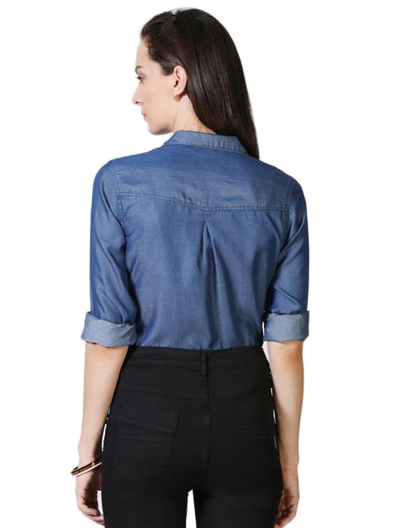 pocket patch back pleat shirt - 15612778 - Zoom Image - 2