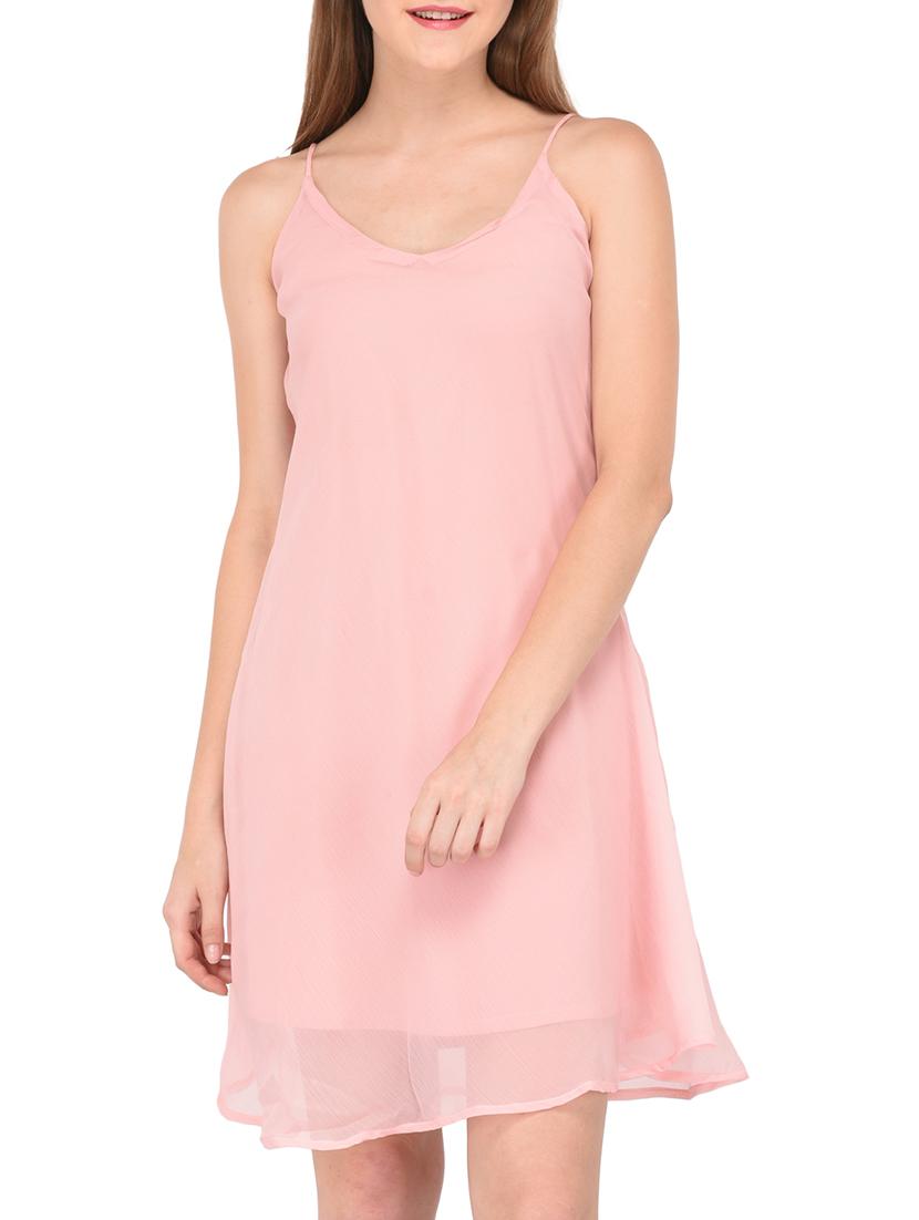 criss cross back detail a-line dress - 15612878 - Zoom Image - 2