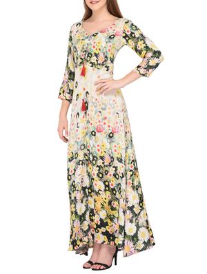 button detail floral dress - 15612881 - Standard Image - 2