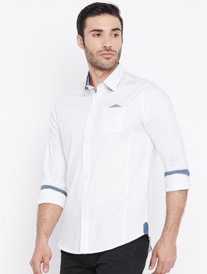 white cotton casual shirt - 15612948 - Standard Image - 2