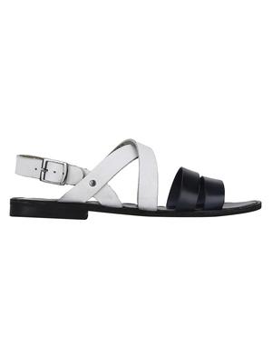 white Leather back strap sandals - 15613037 - Standard Image - 2