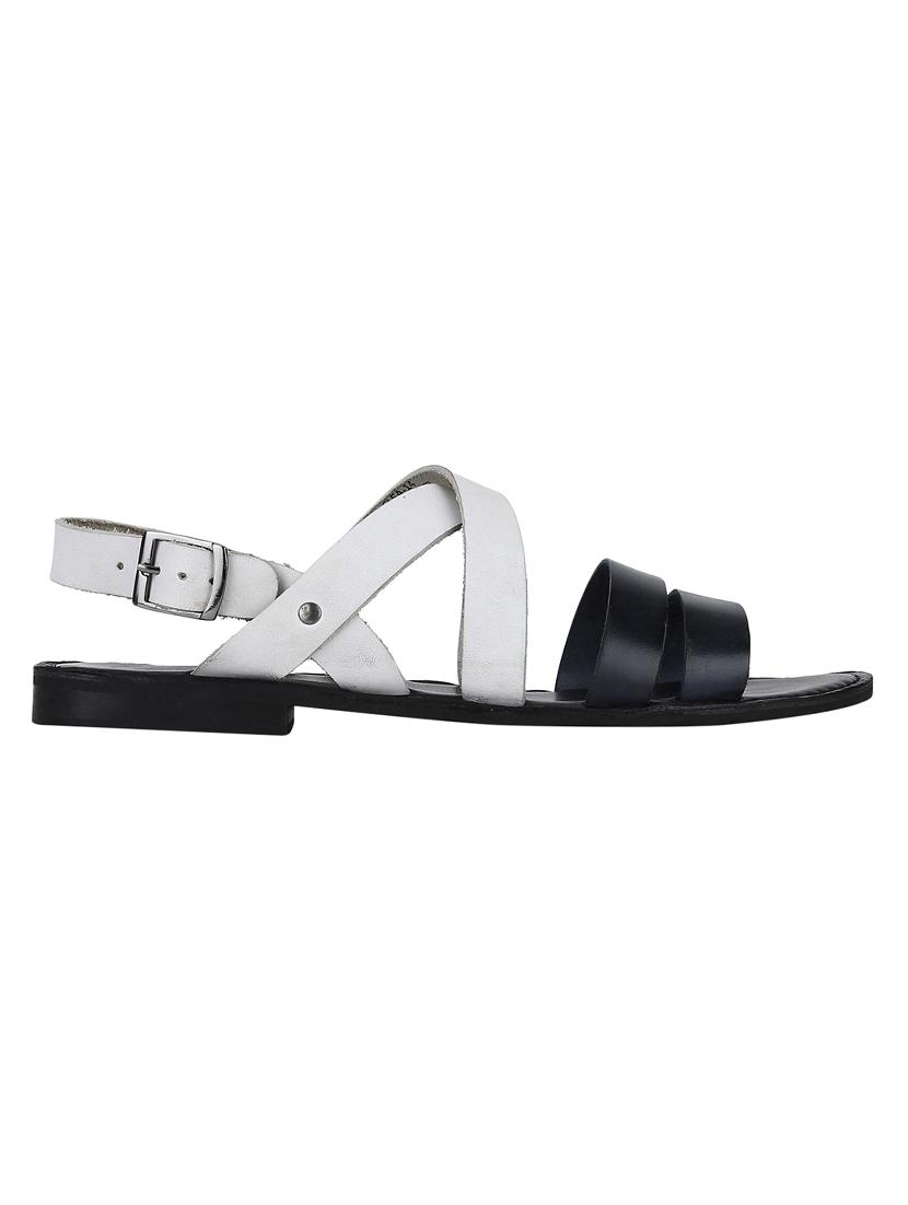 white Leather back strap sandals - 15613037 - Zoom Image - 2