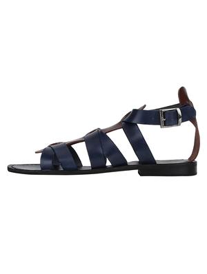 blue leather back strap sandals - 15613038 - Standard Image - 2