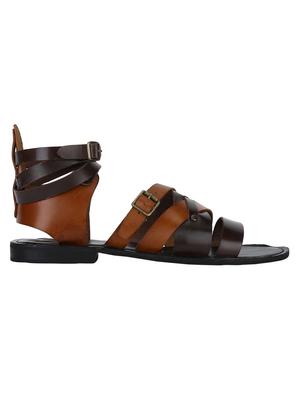 brown Leather back strap sandals - 15613039 - Standard Image - 2