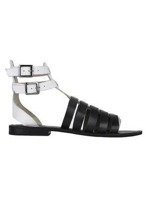 white Leather back strap sandals - 15613040 - Standard Image - 2