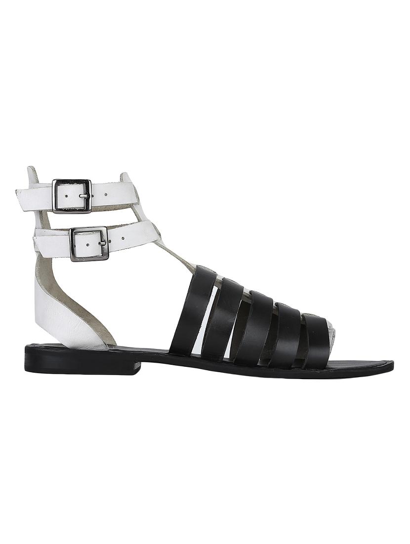 white Leather back strap sandals - 15613040 - Zoom Image - 2