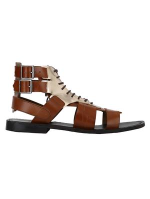 tan Leather back strap sandals - 15613041 - Standard Image - 2