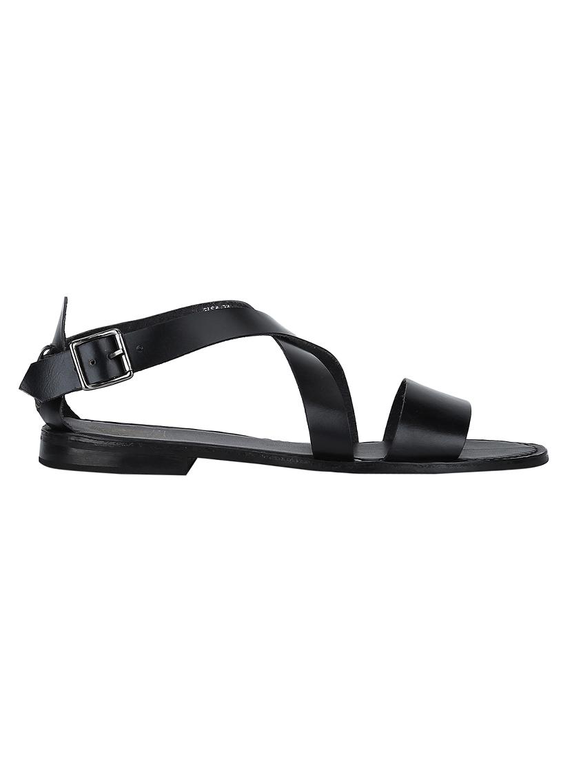 black Leather back strap sandals - 15613044 - Zoom Image - 2