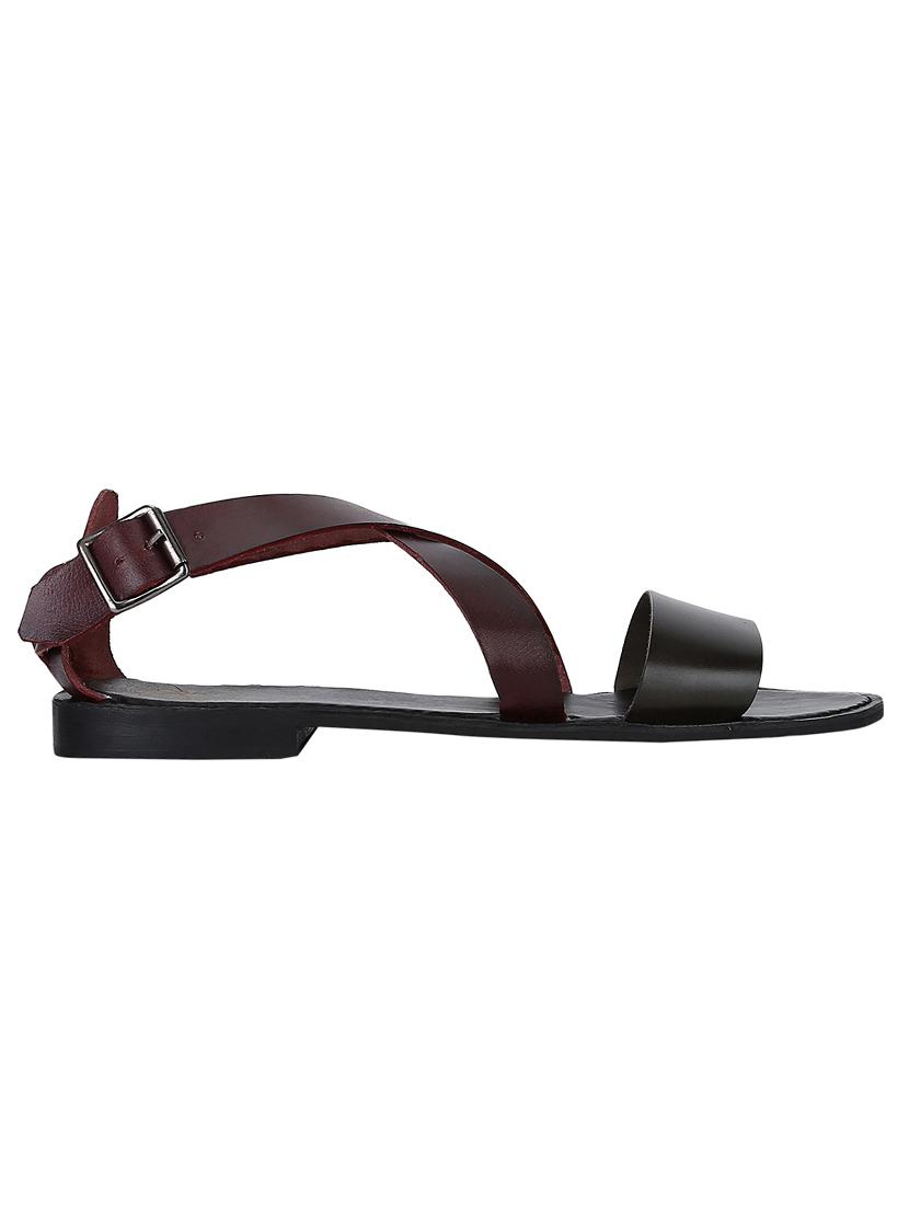 brown Leather back strap sandals - 15613045 - Zoom Image - 2