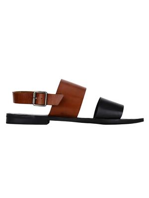 tan Leather back strap sandals - 15613046 - Standard Image - 2