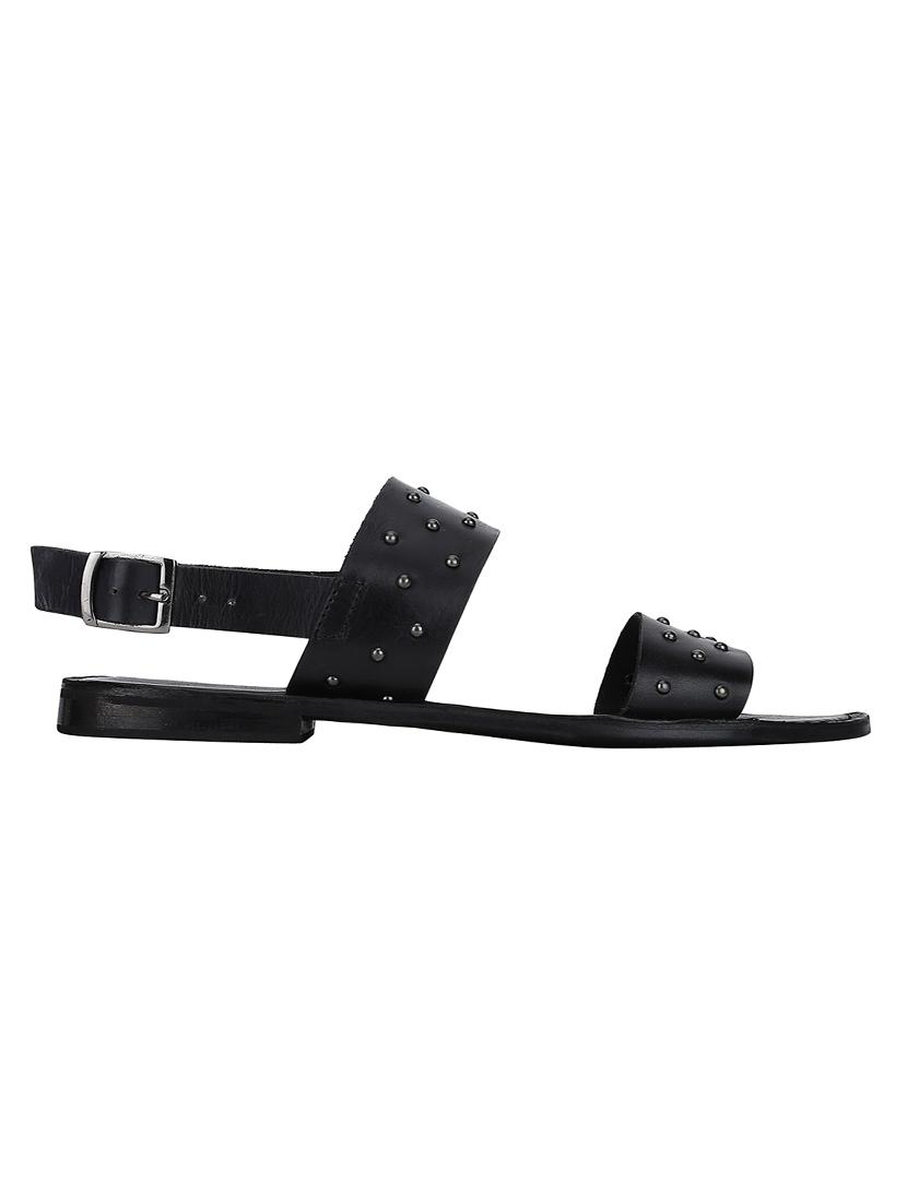 black Leather back strap sandals - 15613049 - Zoom Image - 2