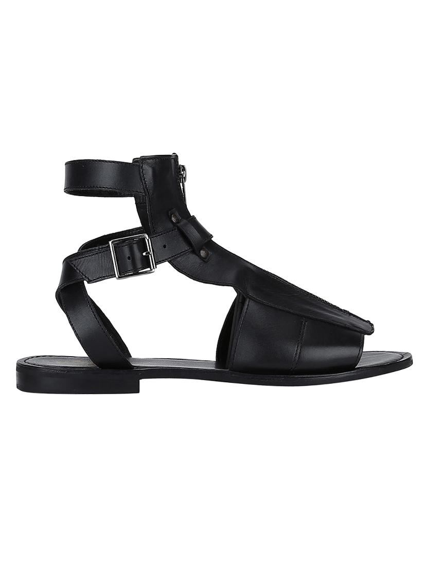black Leather back strap sandals - 15613051 - Zoom Image - 2