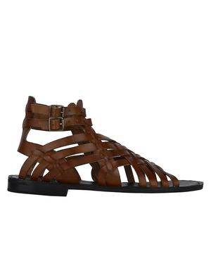 tan Leather back strap sandals - 15613053 - Standard Image - 2