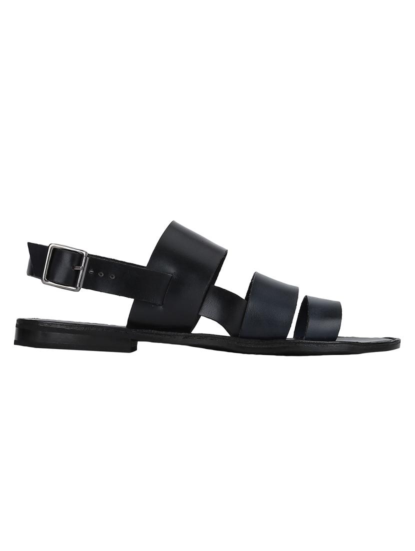 navy Leather back strap sandals - 15613055 - Zoom Image - 2