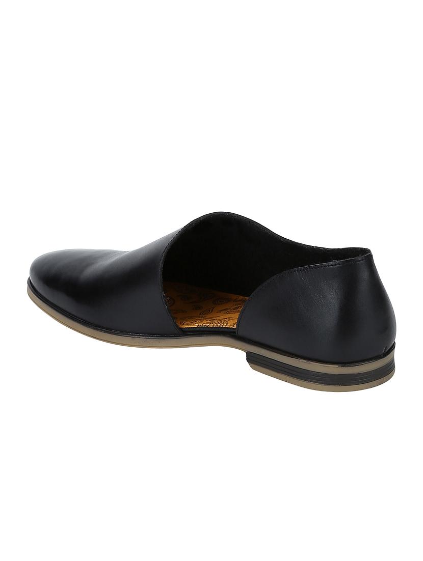 black Leather slip on sandal - 15613145 - Zoom Image - 2