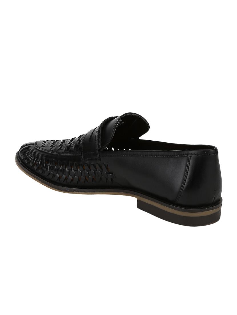 black Leather casual slip ons - 15613152 - Zoom Image - 2