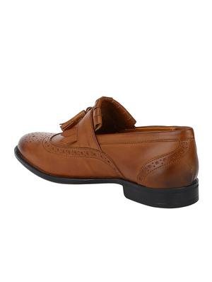 tan Leather tassel slip ons - 15613154 - Standard Image - 2